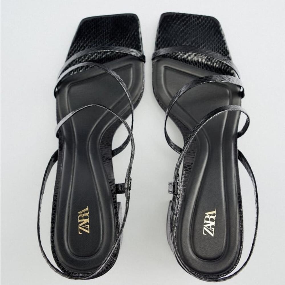 ZARA MID HEIGHT BLOCK HEEL SANDALS
BLACK - Picture 7 of 7